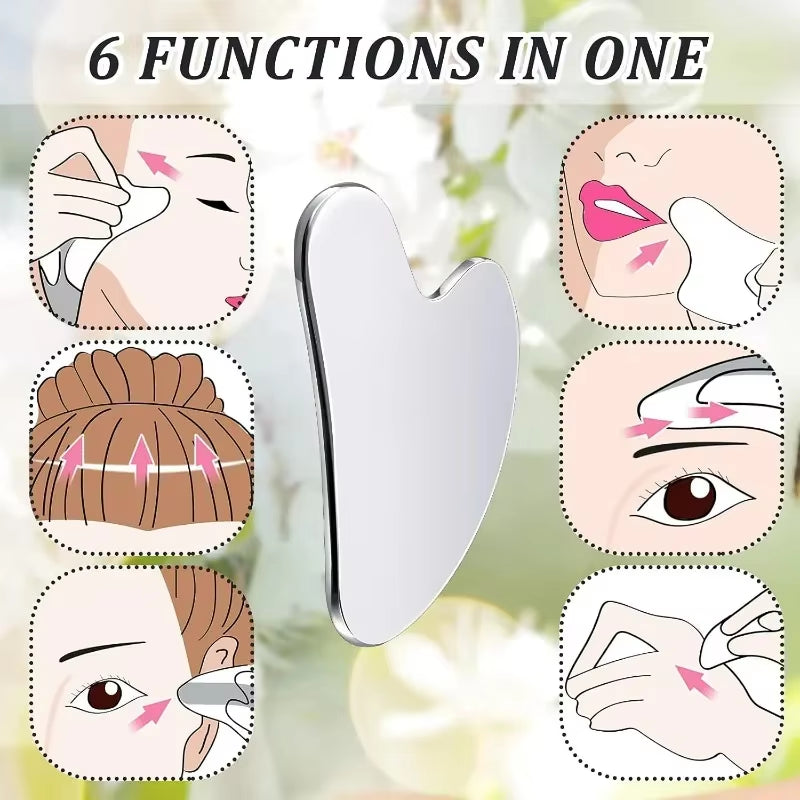 Stainless Steel Gua Sha – Professional Facial & Body Sculpting Massage Tool