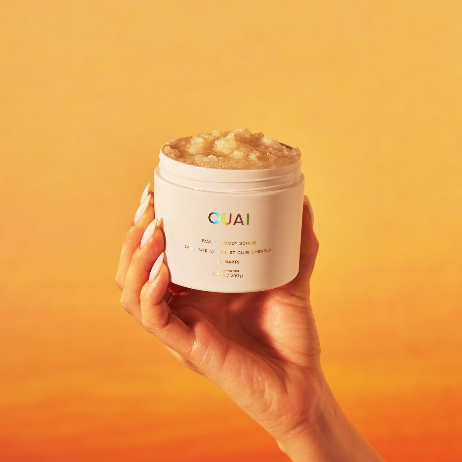 Scalp and Body Exfoliating Scrub - St. Barts Foaming Coconut Oil Sugar Scrub for Gentle Cleansing and Moisturizing, Paraben, Phthalate, and Sulfate Free (8.8 oz)