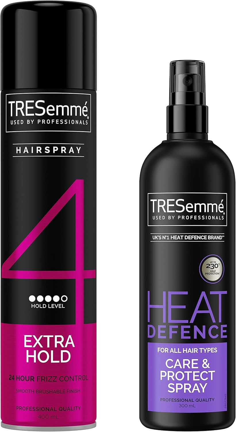 TRESemmé Heat Defence Spray & Extra Hold Hair Spray Styling Regime Bundle (2 Piece)