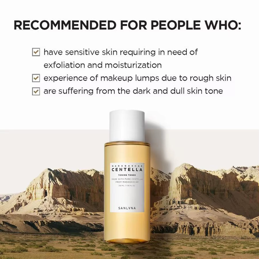 Centella Toning Toner – 84% Centella Asiatica & Niacinamide for Gentle, Hydrating Exfoliation