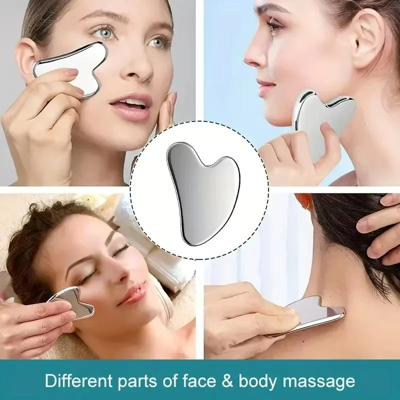 Stainless Steel Gua Sha – Professional Facial & Body Sculpting Massage Tool