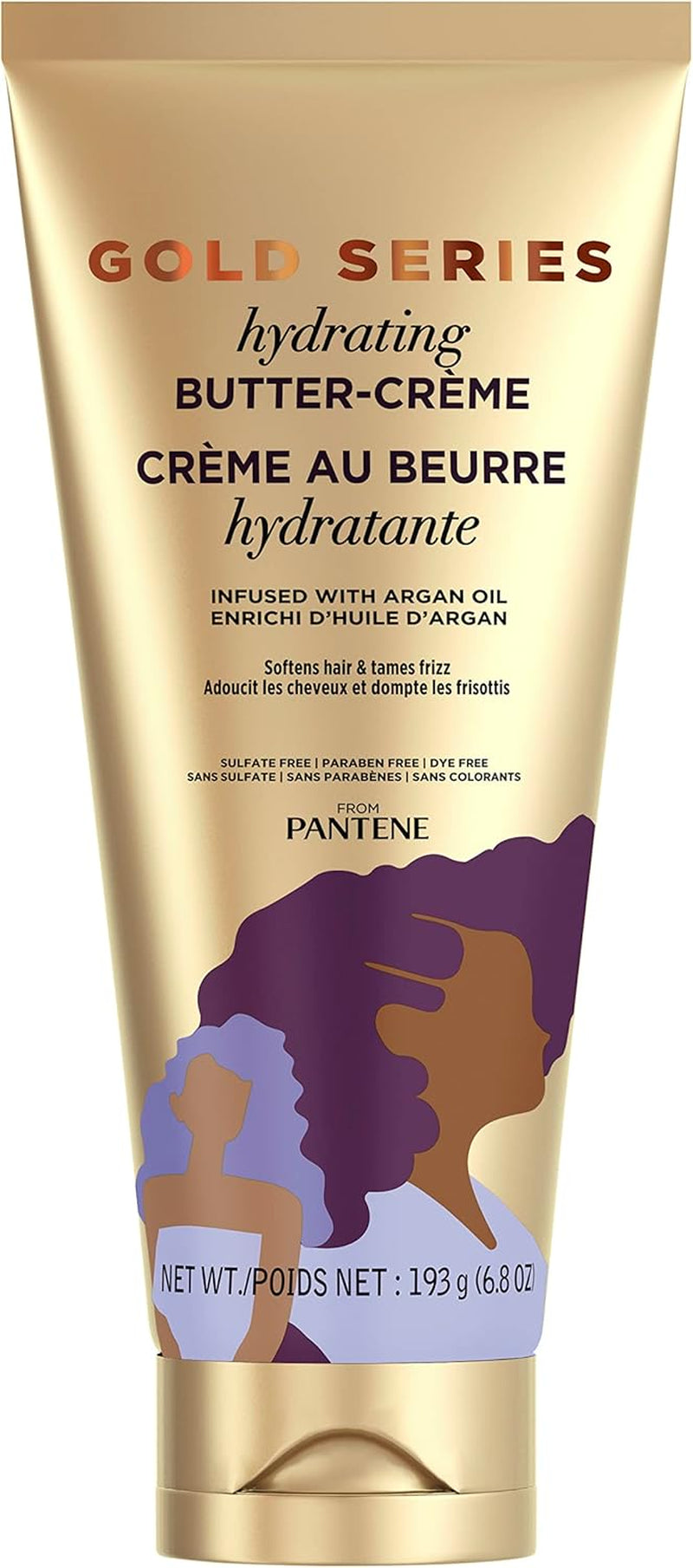 Pro-V Gold Series Hydrating Butter Crème with Argan Oil — Leave-In Conditioner for Thick & Coarse Hair (193g)