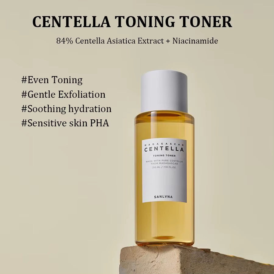 Centella Toning Toner – 84% Centella Asiatica & Niacinamide for Gentle, Hydrating Exfoliation