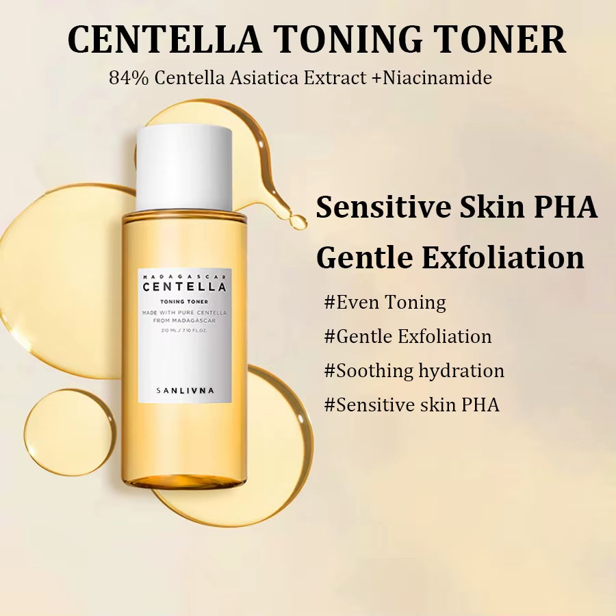 Centella Toning Toner – 84% Centella Asiatica & Niacinamide for Gentle, Hydrating Exfoliation