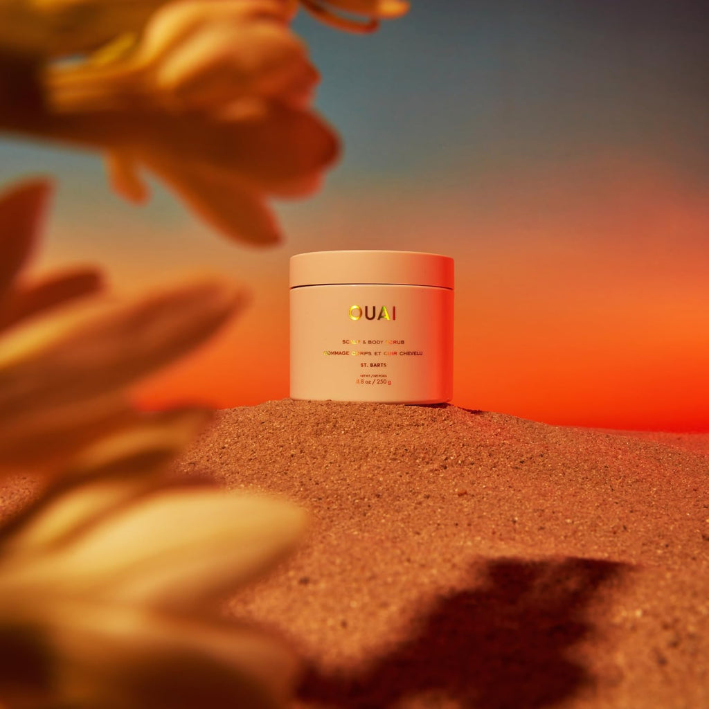 Scalp and Body Exfoliating Scrub - St. Barts Foaming Coconut Oil Sugar Scrub for Gentle Cleansing and Moisturizing, Paraben, Phthalate, and Sulfate Free (8.8 oz)